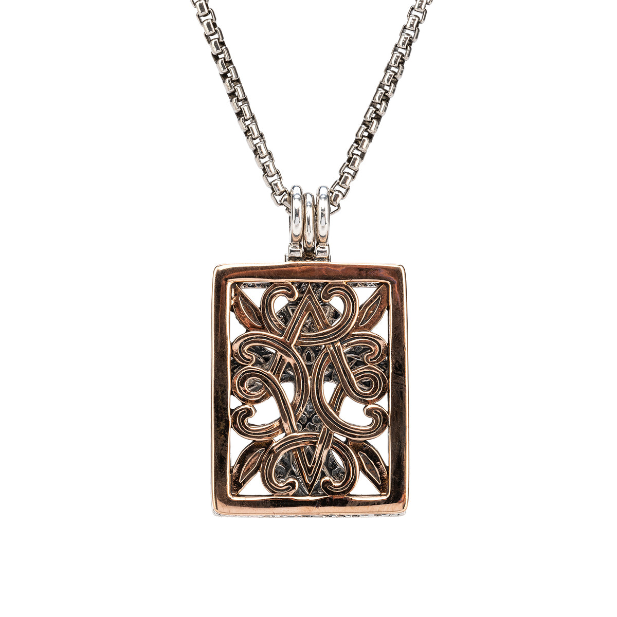 Silver and Bronze Eclipse Cross 10Way Celtic PendantKeith Jack