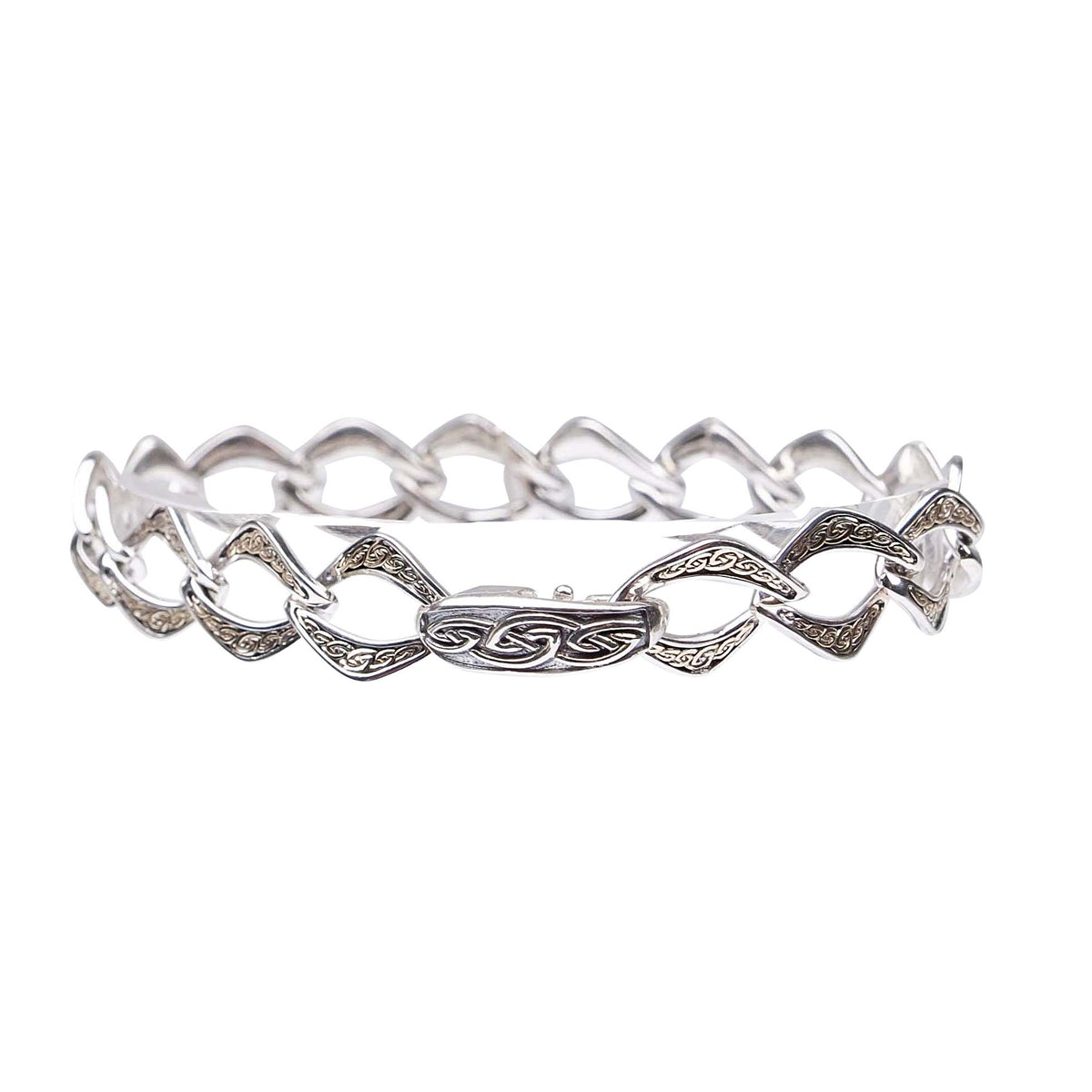 Sterling Silver and 10k Gold Bracelet Keith Jack