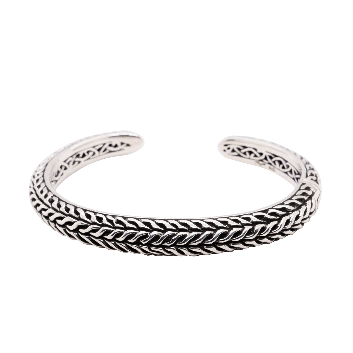 Woven Silver Cuff Bracelet | Sterling Silver Weave Bracelet