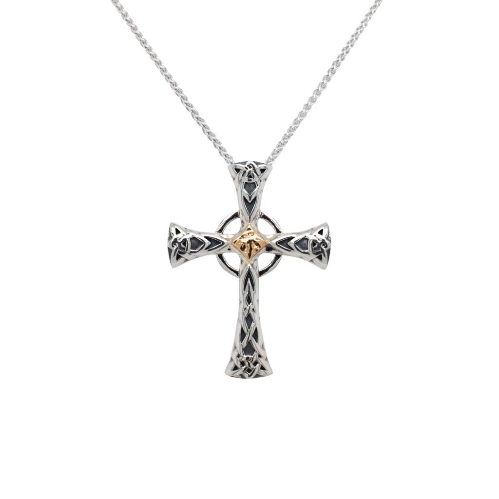 Amazon.com: Heart Shape 1.30ct Diamond Celtic Cross Pendant Solid 925  Sterling Silver Holy Cross Pendant : Handmade Products