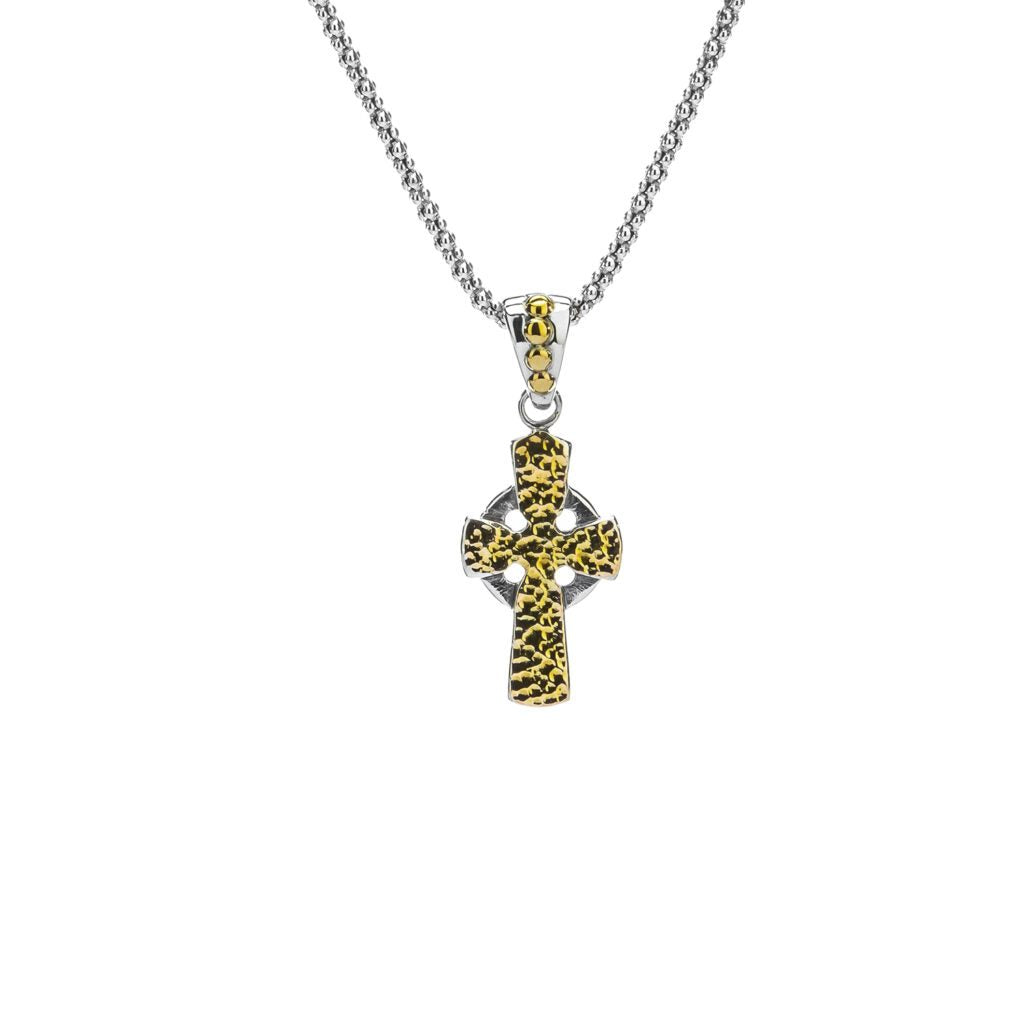 Celtic Trinity Knot Necklace In Gold With Flush Set Diamonds