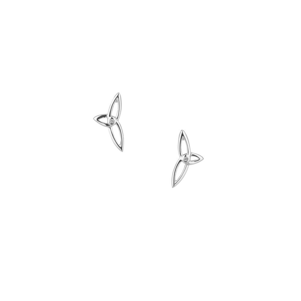 Asymmetrical Trinity Post Earrings | Keith Jack