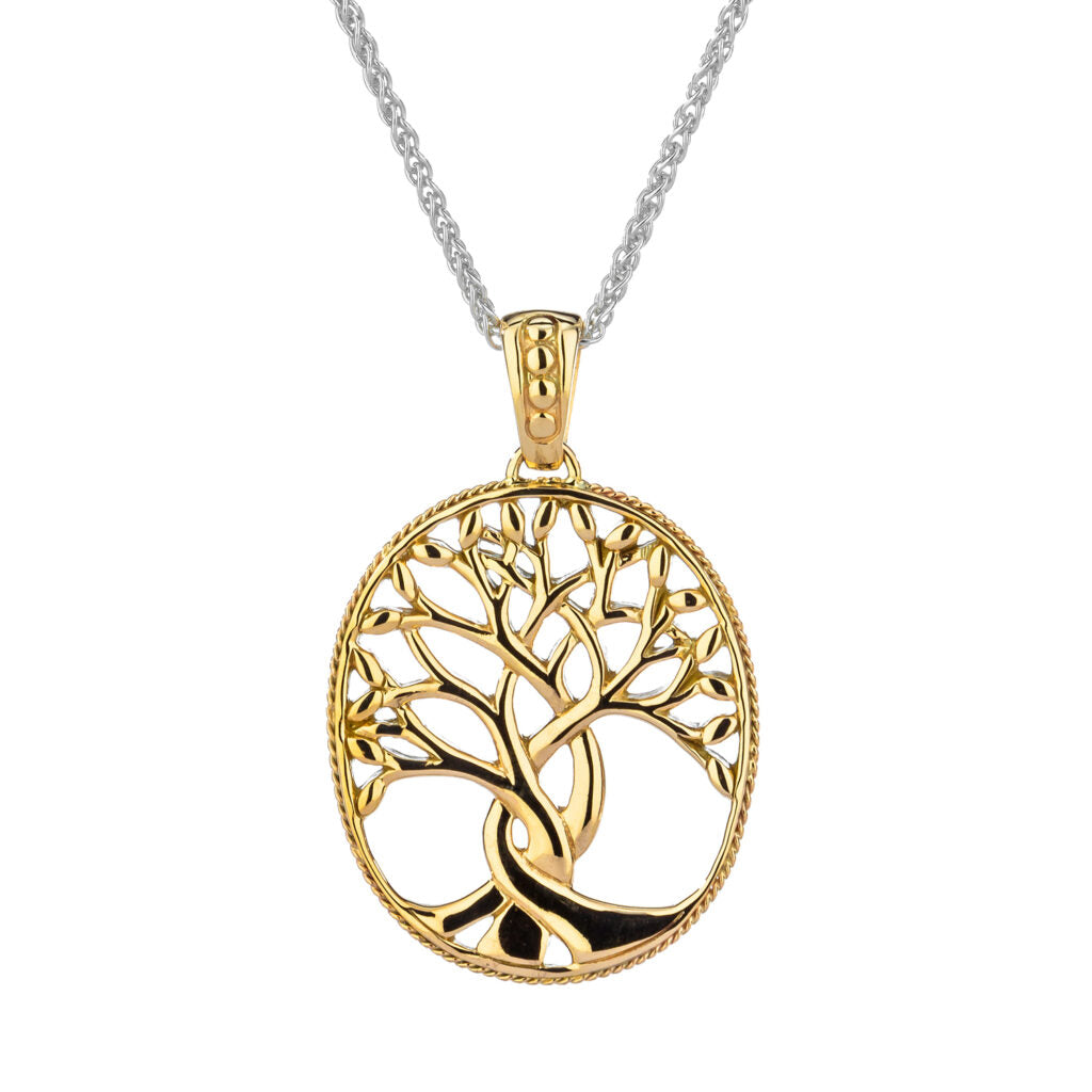 14K Gold Round Tree of Life Pendant Necklace – Jerusalem Designer Studio
