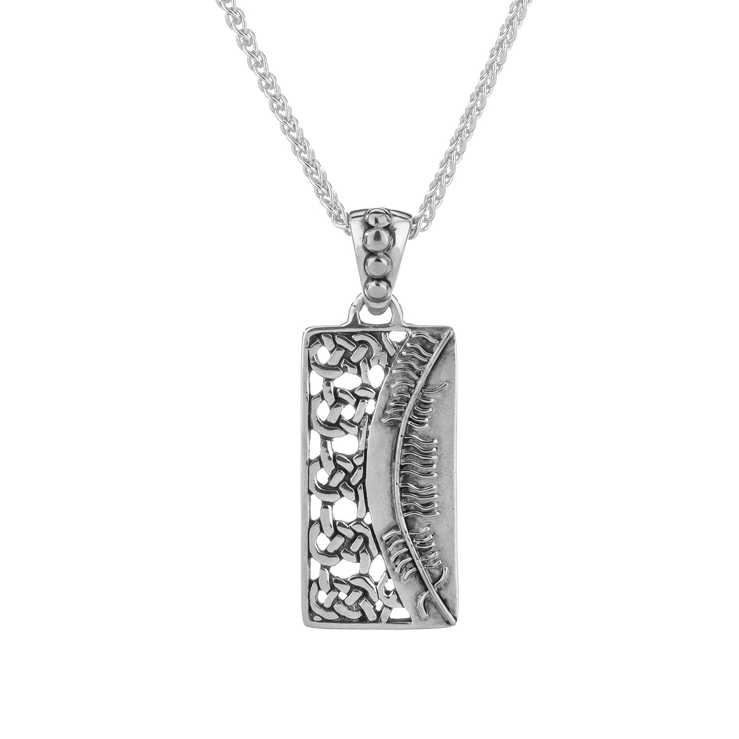 Men's Sterling Silver Locket Necklace, 'Heart of Courage