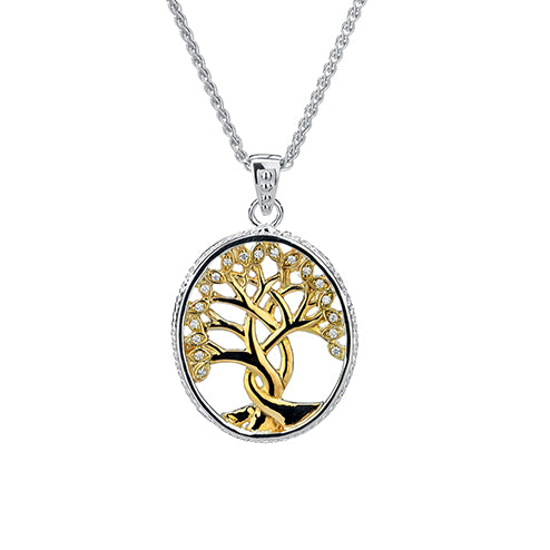 Pendant Tree of Life made of 925 gold-plated silver-gold -  schmuckwerk-shop.de