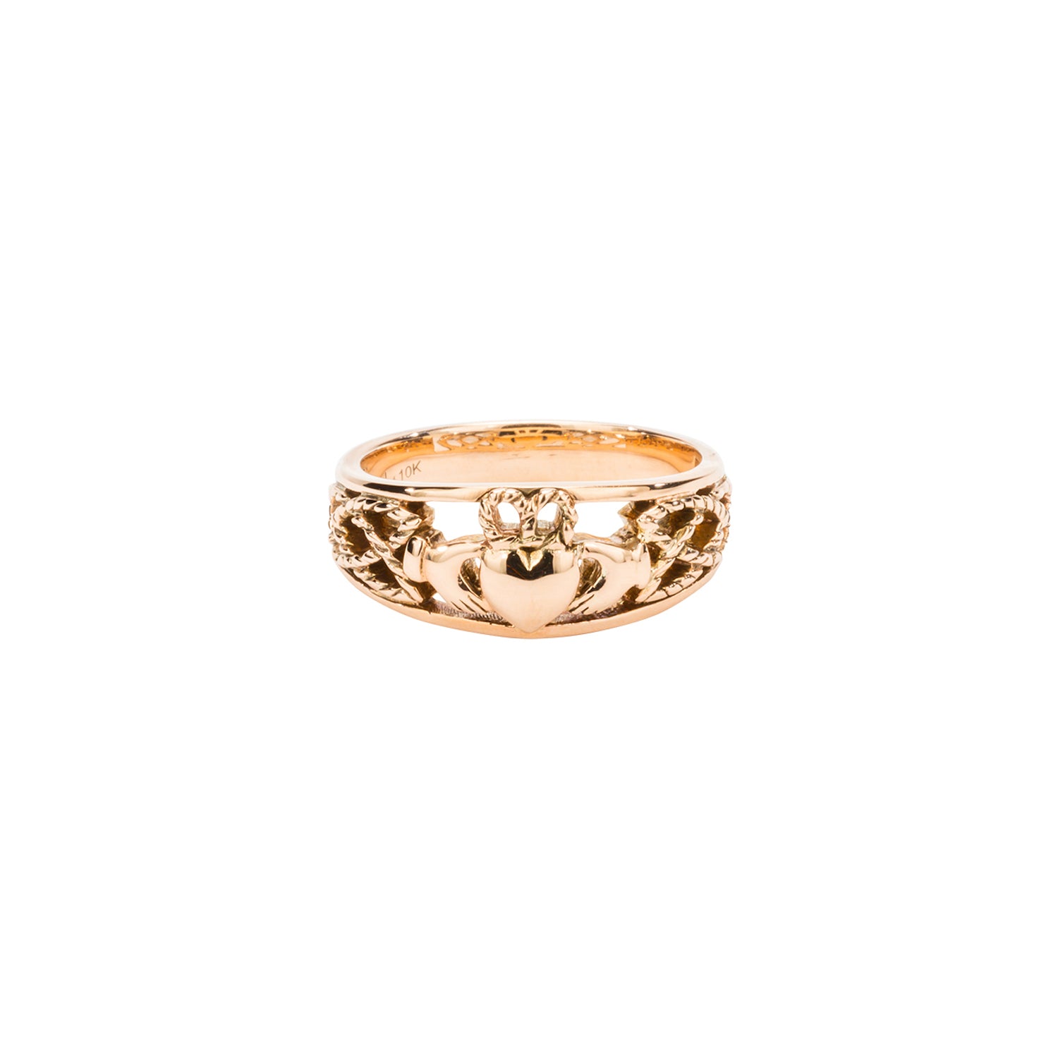 Buy Sterling Silver Claddagh Ring, Rose Gold Celtic Knot Claddagh Ring,  Irish Heart and Hands Ring Online in India - Etsy