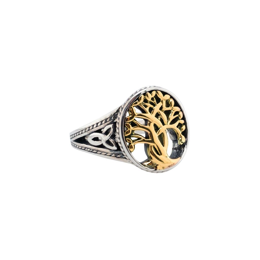Tree Of Life Mother Of Pearl Ring 14K Yellow Gold - Sam's Club
